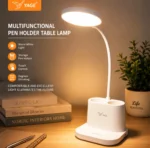 YAGE YG-8049D Rechargeable Table Lamp with Pen Holder - Pink - Image 2